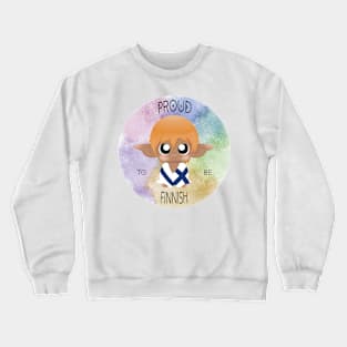 Proud to be Finnish (Sleepy Forest Creatures) Crewneck Sweatshirt